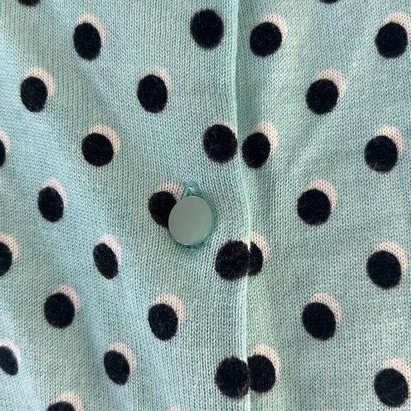 Talbots Polka Dot Button Down Cardigan Sz Large Petite - Picture 8 of 8